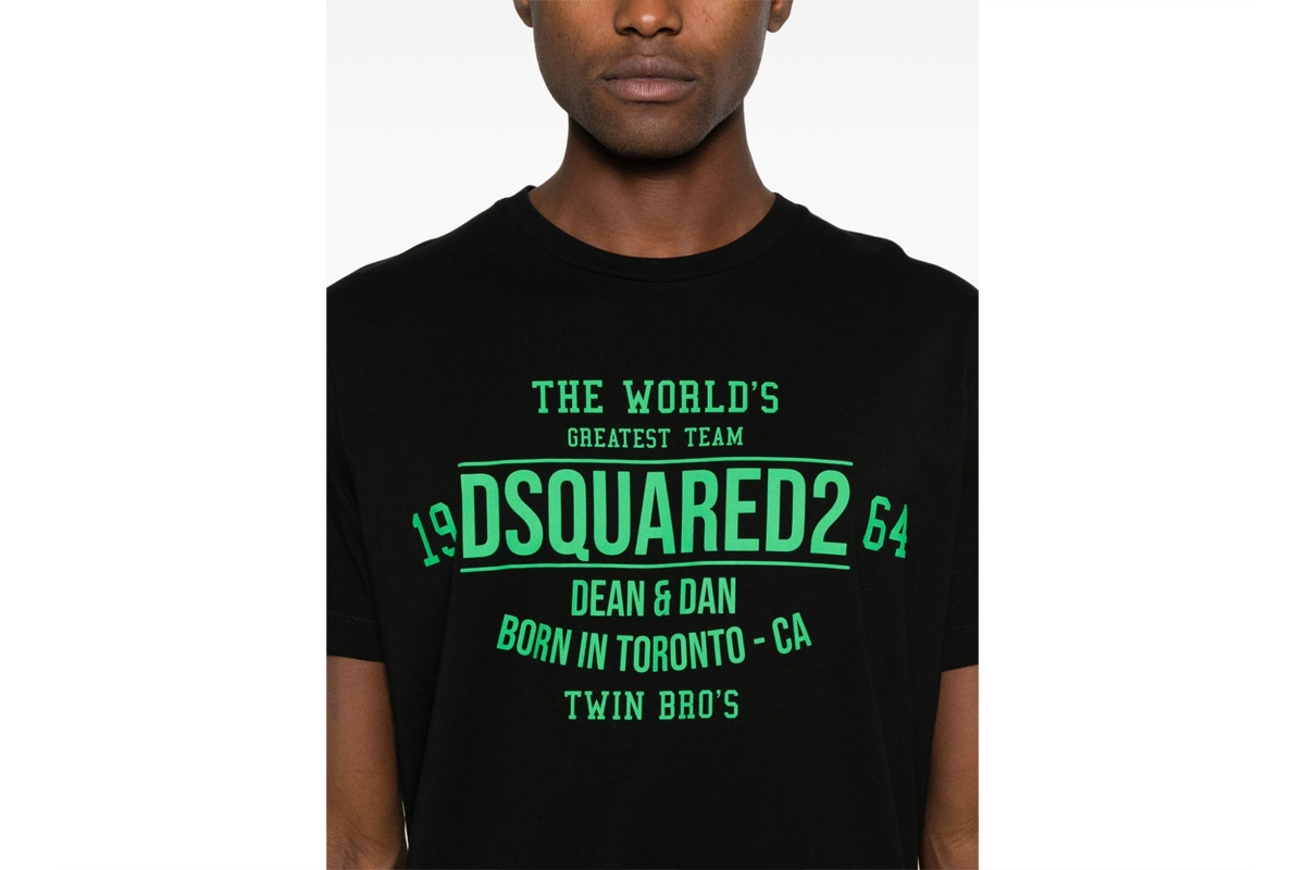 Dsquared2 1964 クルフィット Tシャツ S71GD1459D20014 900 Dsquared2 1964 Cool Fit Ανδρικό Κοντομάνικο T-Shirt Μαύρο
